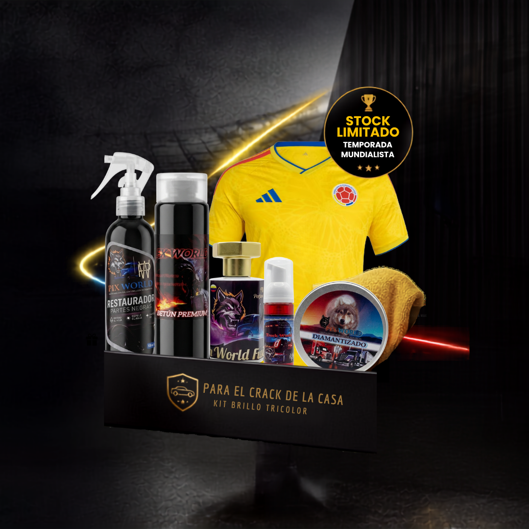 Kit Brillo Tricolor Pix World – Combo Premium Automotriz (Edición Limitada)