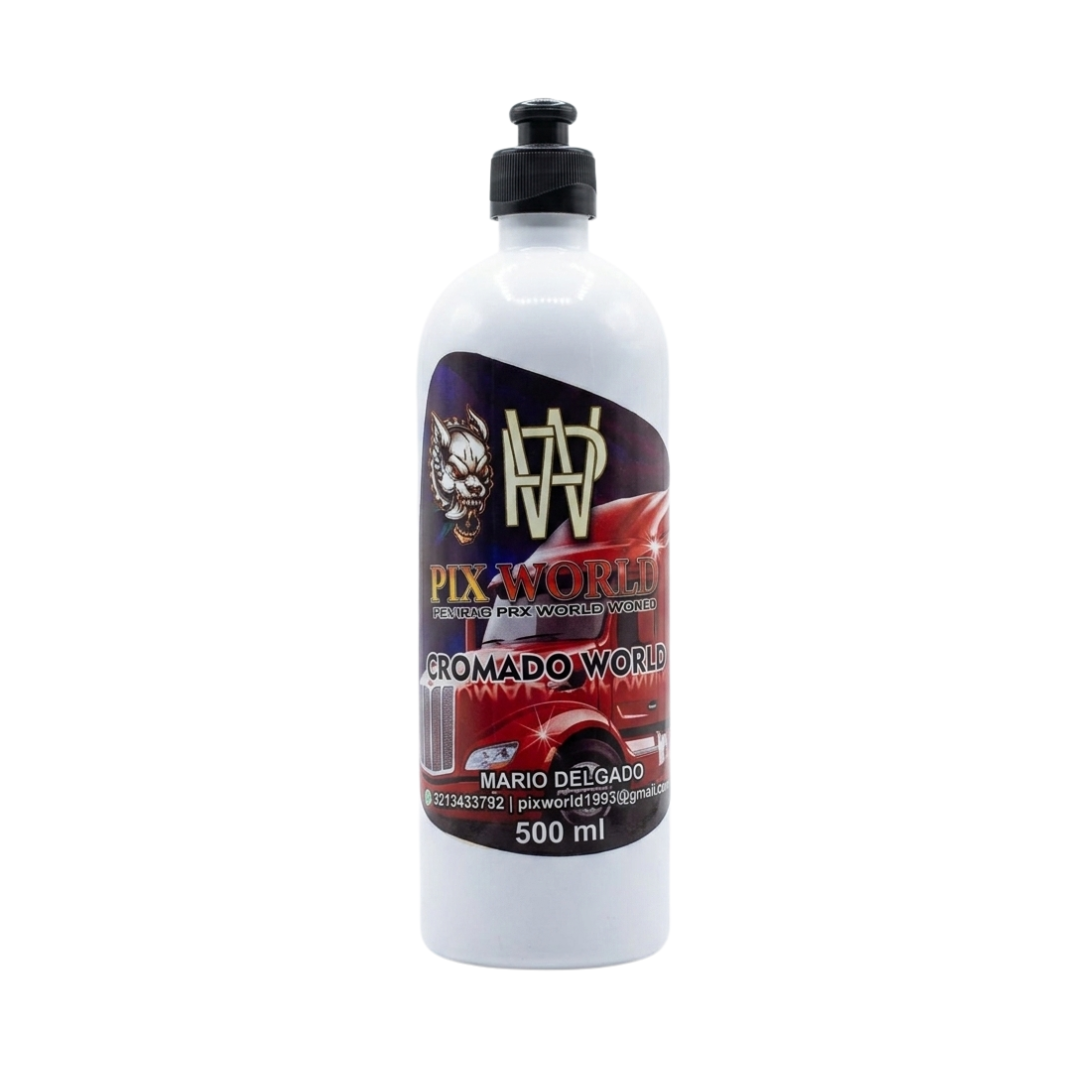 Cromado  Pix World 500 ml – Limpiador y Abrillantador de Metales